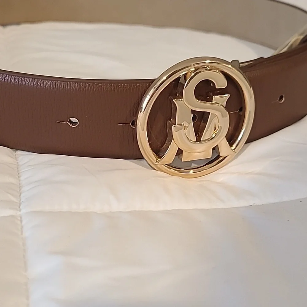Steve Madden Belt‎ With Logo | NWT | Gold and Brown​